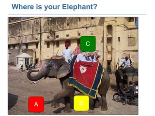 Where is your Elephant? B A C 