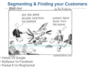 Segmenting & Finding your Customers Yahoo Vs Google MySpace Vs Facebook Packet 8 Vs RingCentral 