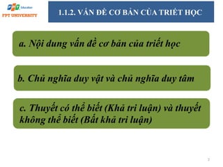 Tiet 2 triet học Mac - Le nin truong fpt.ppt