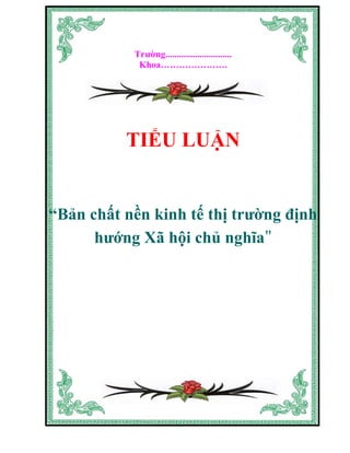 Nhận thức về kinh tế thị trường định hướng xã hội chủ nghĩa qua những năm  đổi mới
