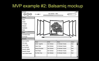 MVP example #2: Balsamiq mockup
 