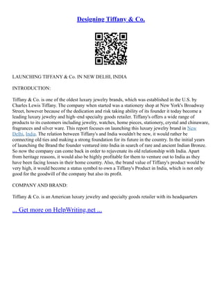 Tiffany v. LVMH Complaint, PDF