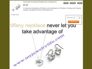 tiffany necklace  never let you take advantage of  www.myjewelrylife.com 