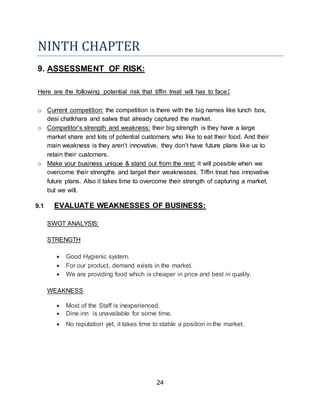 Tifin Risk Tiffin treat complete project | DOCX