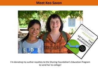 Meet Keo Savon




I’m donating my author royalties to the Sharing Foundation’s Education Program
                            to send her to college!
 