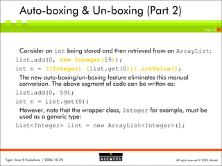 Integer Tiger Tiger: Java 5 Evolutions | PDF