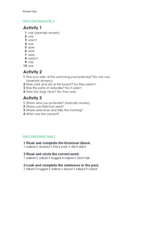 ŶƐǁĞƌ ŬĞǇ
hŶŝƚ ϰ͗ WĂƐƚ dĞŶƐĞ ŽĨ ͚Ğ͛ ϯ
hŶŝƚ ϱ͗ WĂƐƚ ^ŝŵƉůĞ dĞŶƐĞ ϭ
 