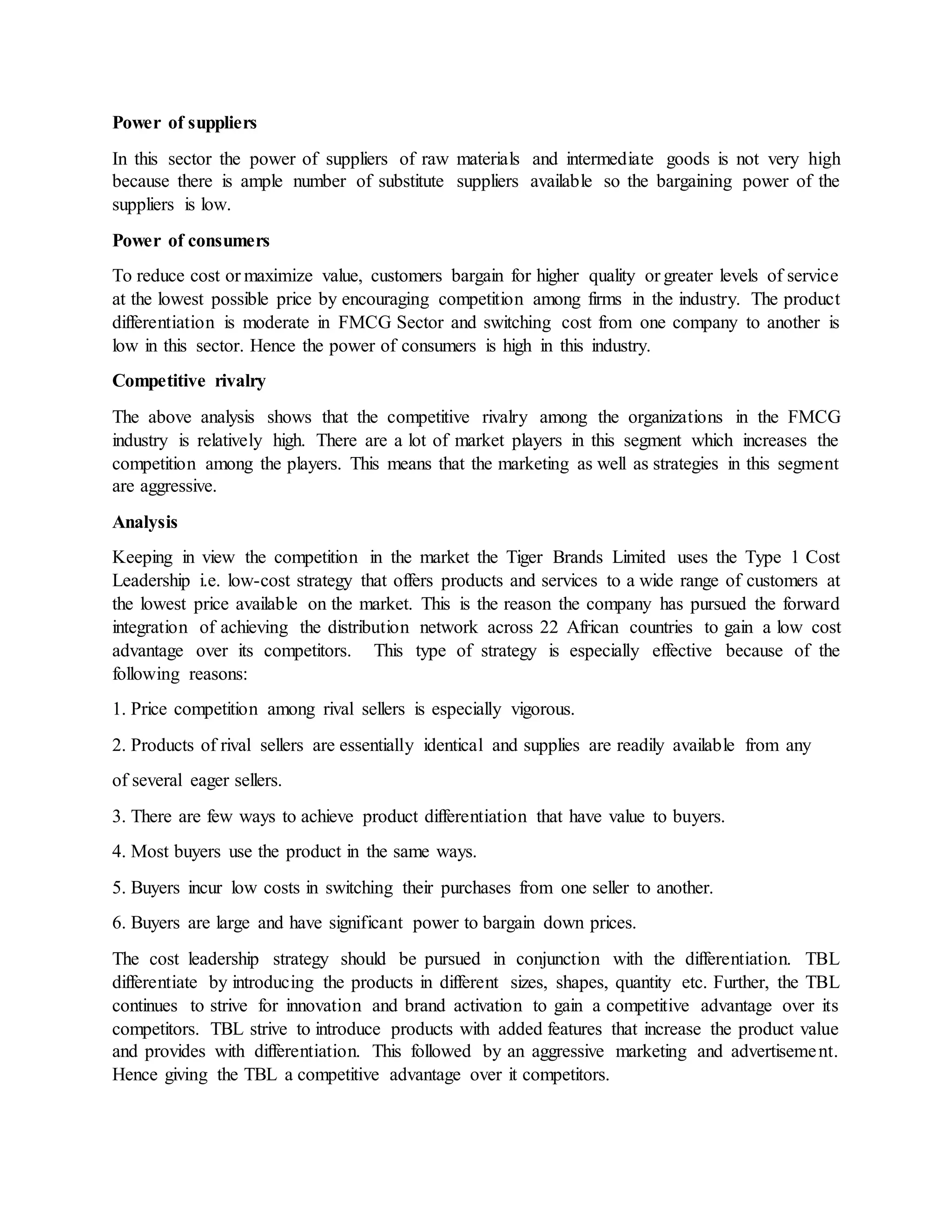 Tiger brands limited | PDF