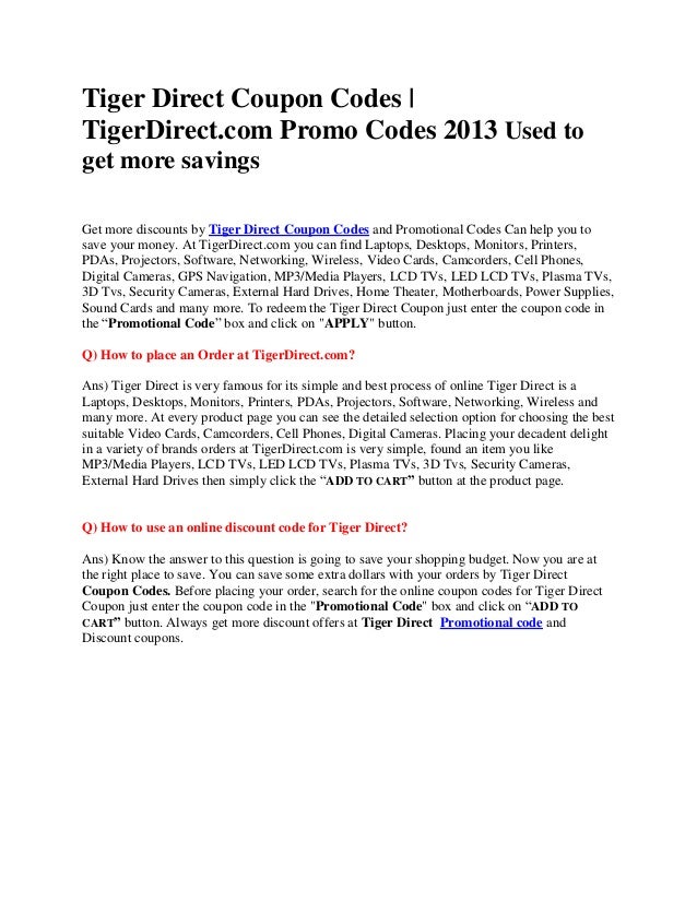 Tigerdirect cyber monday coupon