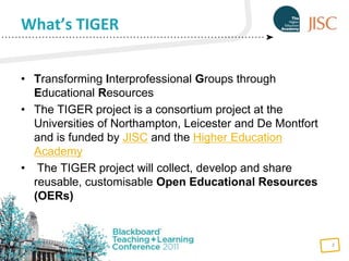 Transforming Interprofessional Groups through Educational Resources