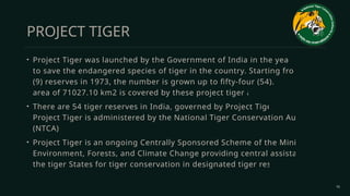 Tiger Project Statistics Comprehensive Overview of India's Tiger Reserves and Conservation ...