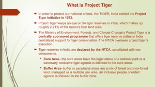 Tiger Project Statistics tiger reserves.pptx environment proj tiger | PPTX