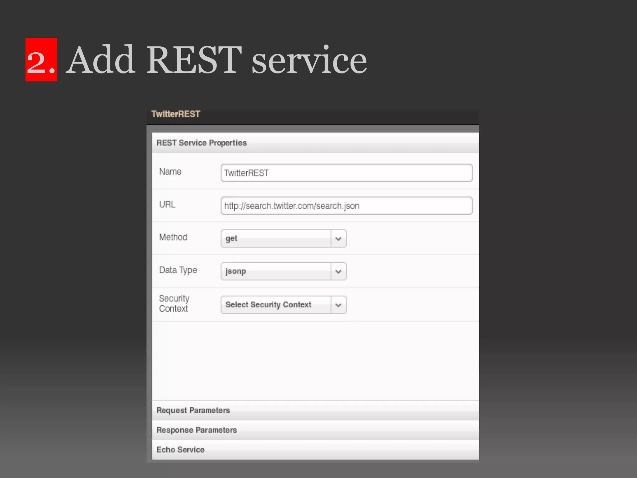 2. Add REST service 