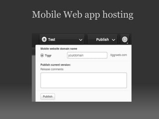 Mobile Web app hosting