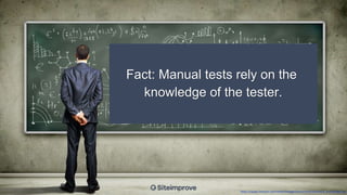 https://www.immuta.com/assets/images/content/shutterstock_knowledge.jpg
Fact: Manual tests rely on the
knowledge of the tester.
 
