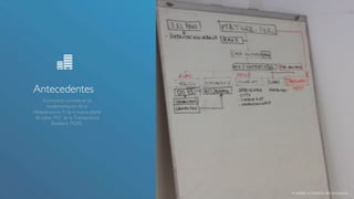 espacio asignado para construir el DataCenter! 
Antecedentes! 
volver a historia del proyecto! 
El proyecto consiste en la 
implementación de la 
infraestructura TI de la nueva planta 
de tubos PVC de la Transaccional 
Brasileira TIGRE.! 
volver a historia del proyecto! 
 