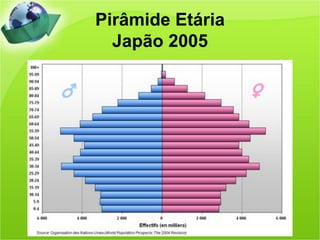 Pirâmide Etária
  Japão 2005
 