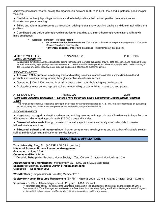 top resumes