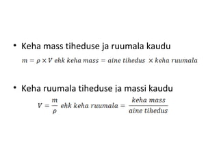 Tetraeed Ruumala Tihedus | PPT
