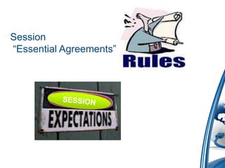 Session
“Essential Agreements”
 