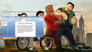 4. Seperti halnya pada Ms Word, spasi antar baris tulisan dapat diatur sesuai dengan keinginan. Caranya dengan memilih menu Line Spacing seperti pada contoh di bawah ini.
 