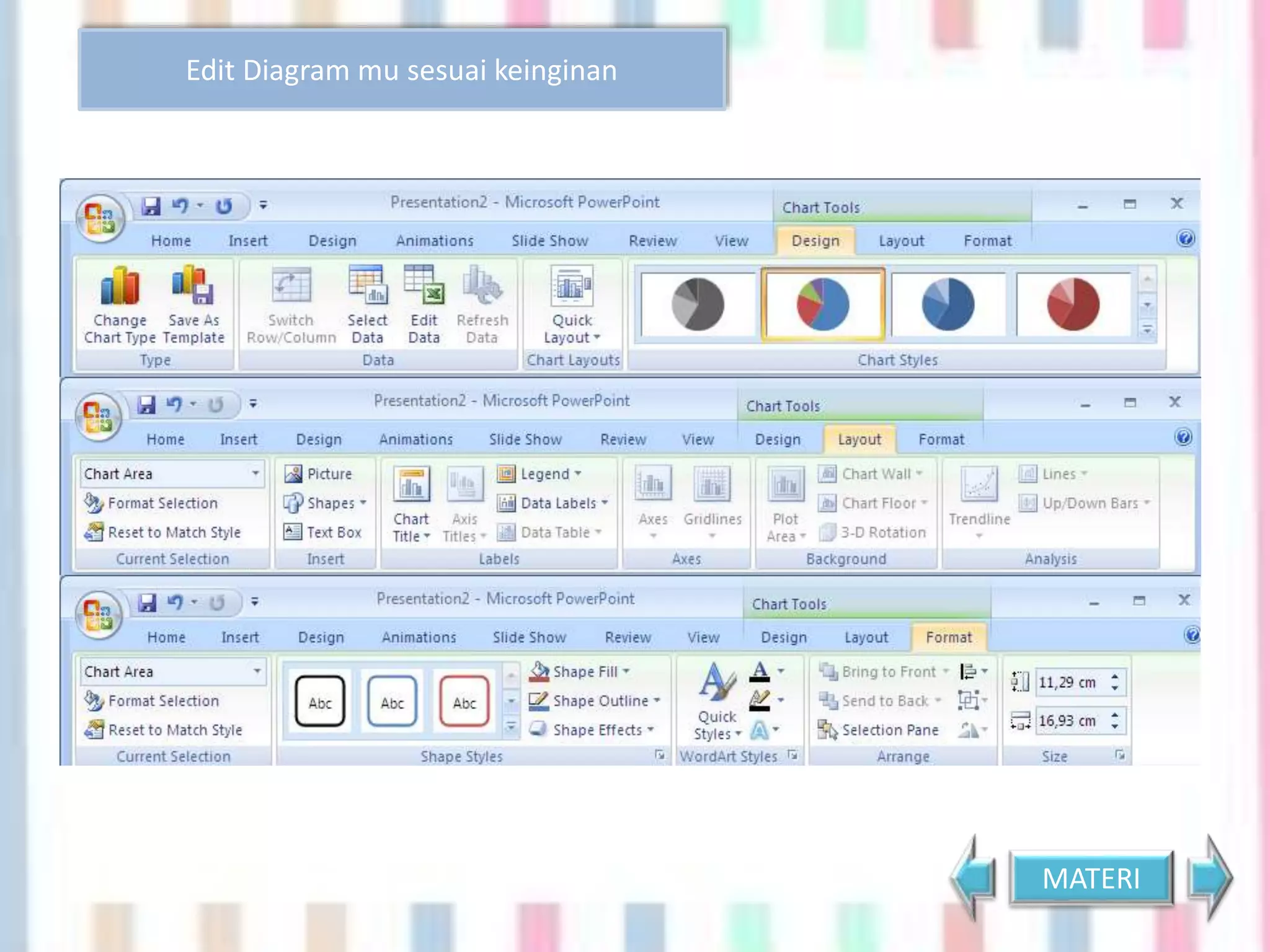 Edit Diagram mu sesuai keinginan 
MATERI 
 