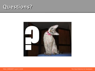 Very different from RDBMS – no JOINs, no aggregations