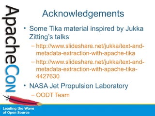 Scientific data curation and processing with Apache Tika | PPT