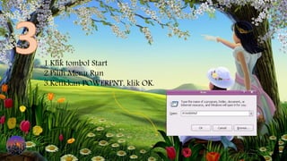 1.Klik tombol Start
2.Pilih Menu Run
3.Ketikkan POWERPNT, klik OK.
 