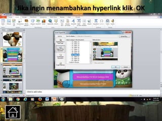 Jika ingin menambahkan hyperlink klik OK
 