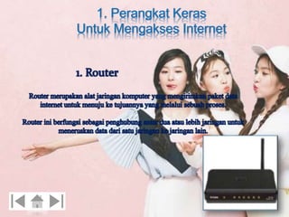 1. Perangkat Keras 
Untuk Mengakses Internet 
 