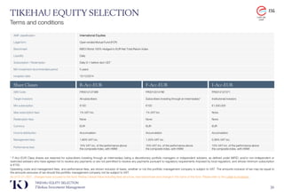 Tikehau Investment Management
TIKEHAU EQUITY SELECTION
Terms and conditions
TIKEHAU EQUITY SELECTION
39
* F-Acc-EUR Class ...