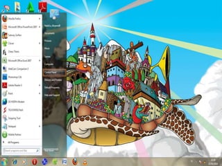 1. Pasangkan kedua ujung kabel pada komputer2. Klik “Control Panel”
 