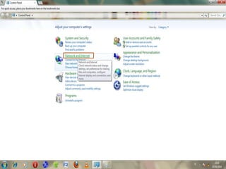 3. Klik Network and Internet
 
