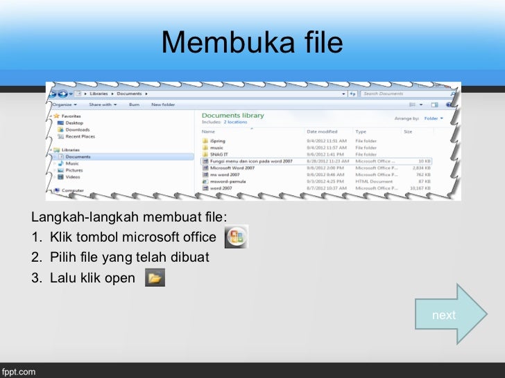 caracara untuk pemula ms word 2007