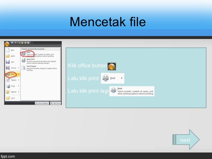 caracara untuk pemula ms word 2007