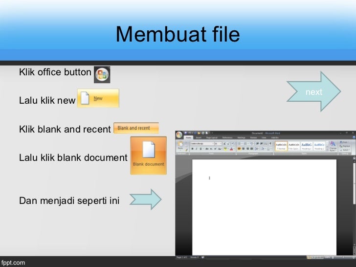 caracara untuk pemula ms word 2007