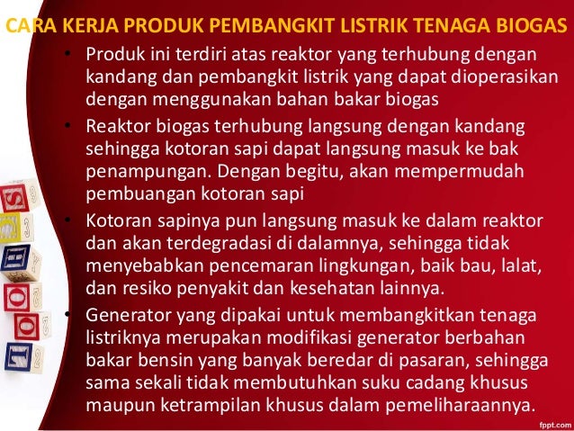 Pembangkit Listrik Sederhana Tenaga Biogas