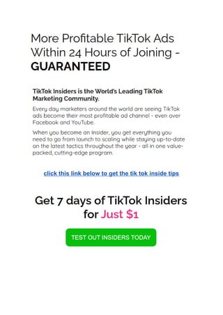 click this link below to get the tik tok inside tips
 