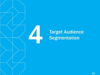 14
Target Audience
Segmentation
4
 