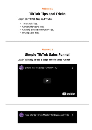 TikTok Mastery For Business | PDF
