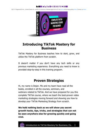 TikTok Mastery For Business | PDF