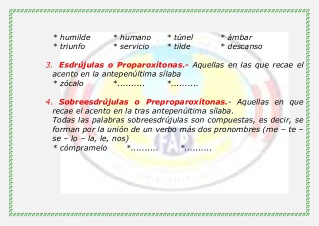 Cantar Es Aguda Grave O Esdrujula