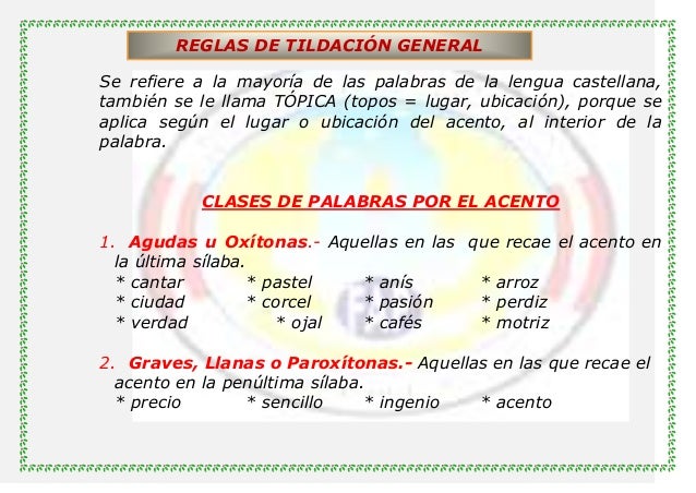 Tildación general 4º lección.