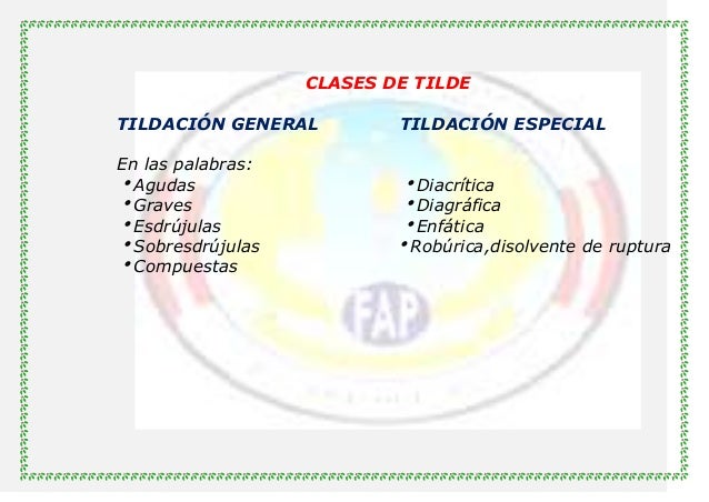 Tildación general 4º lección.