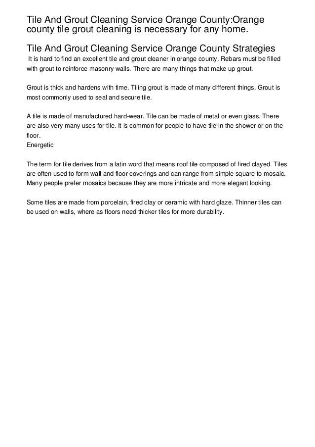 Tile And Grout Cleaning Service Orange CountyOrange county tile grout