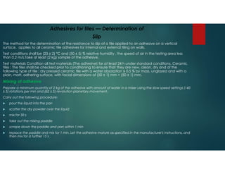 (Presentation): Tile Ceramic bonding - Testing | PDF