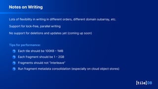 The TileDB Embedded Storage Engine | PDF