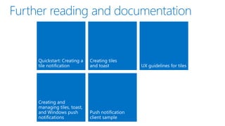 #win8acad : Tiles and notifications