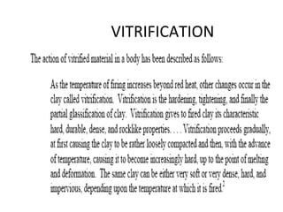 VITRIFICATION
 